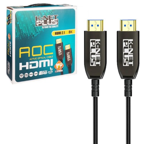 کابل HDMI 8K فیبر نوری کی نت پلاس KP-A161 طول 30 متر