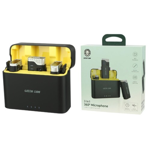 میکروفون یقه ای بی سیم Green Lion GN3IN1MIC360D